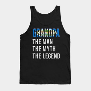 Grand Father Belizean Grandpa The Man The Myth The Legend - Gift for Belizean Dad With Roots From  Belize Tank Top